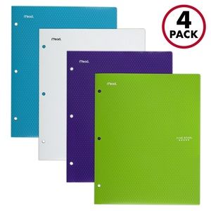 Five Star 2-Pocket, Stay-Put Folders: 4-Pack, 2020